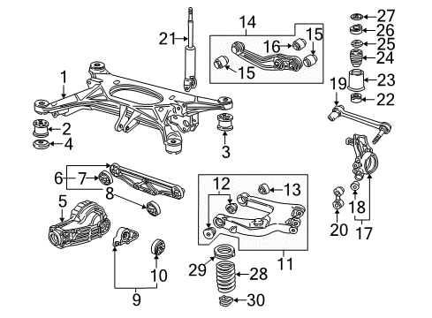 2002 Audi S8 Rear Suspension Components Diagram