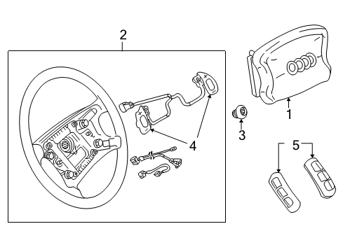 2006 Audi A4 Steering Wheel & Trim Diagram 2