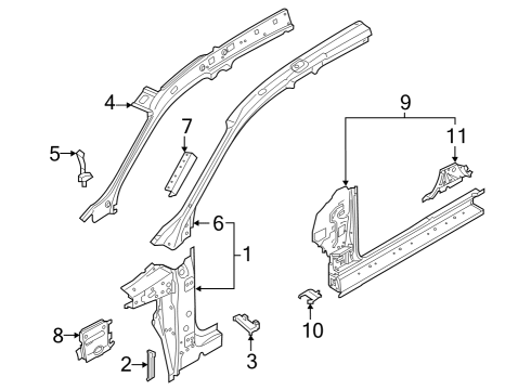 2024 Audi SQ8 e-tron Hinge Pillar