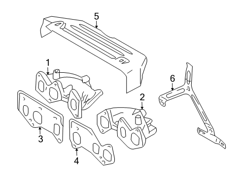 2006 Audi TT Quattro Exhaust Manifold Diagram for 022-253-033-M