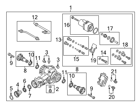 2013 Audi S5 Axle & Differential - Rear Diagram 2