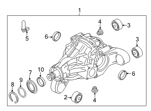 2011 Audi Q7 Axle & Differential - Rear Diagram
