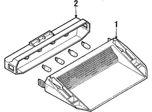 1985 Audi Coupe High Mount Lamps Diagram