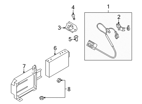 2012 Audi A5 Parking Aid Diagram