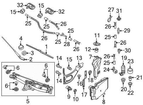 2019 Audi S3 Wipers Diagram 2