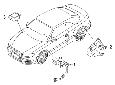 2018 Audi A3 Control Module Diagram for 3Q0-907-338