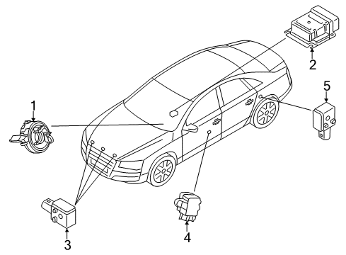 2017 Audi A8 Quattro Supplemental Restraint System Diagram 2