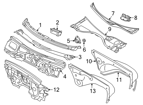 2018 Audi S7 Cowl Diagram