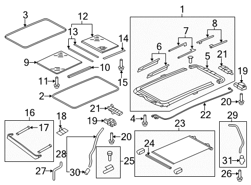 2015 Audi SQ5 Sunroof Diagram