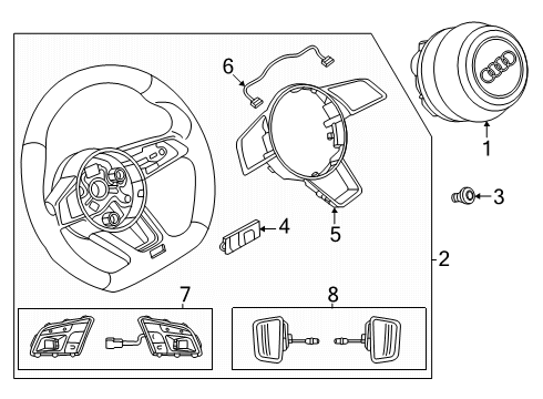 2018 Audi RS5 Steering Wheel & Trim Diagram 3
