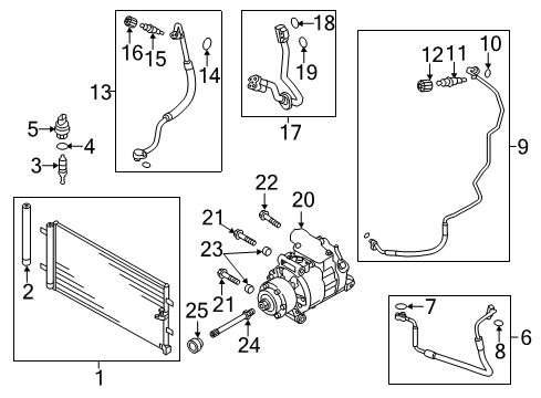 2014 Audi S7 A/C Compressor Diagram