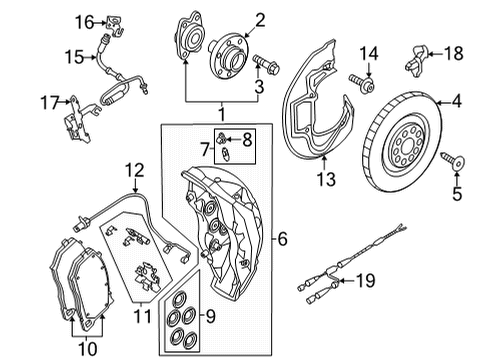 2020 Audi S8 Brake Components Diagram 2