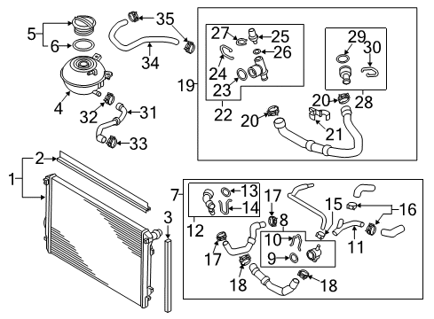 2016 Audi A3 Radiator & Components Diagram