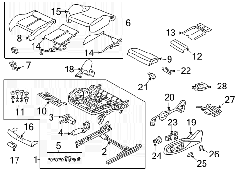 2019 Audi A4 Lumbar Control Seats Diagram 3