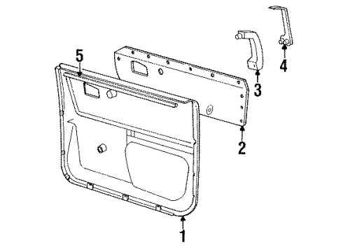 1984 Audi 5000 Front Door Trim