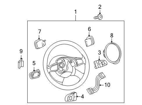 2010 Audi Q7 Steering Wheel & Trim Diagram 2