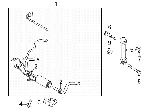 2025 Audi SQ7 Stabilizer Link Upper Bolt Diagram for WHT-007-422