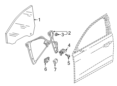 2024 Audi S7 Sportback Front Door Diagram