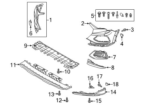 2019 Audi Q3 Air Grille Diagram for 83A-807-672-TB2