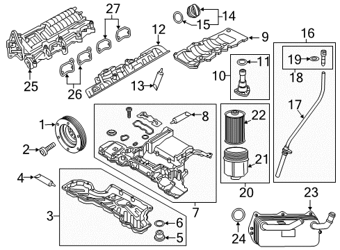 2018 Audi A8 Quattro Engine Parts Diagram