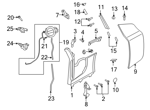 2010 Audi R8 Air Inlet Grille Damper Diagram for 420-854-863