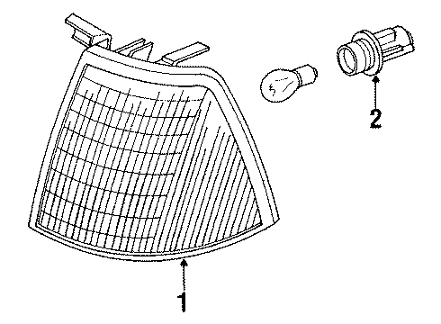 1991 Audi Coupe Quattro Side Marker Lamps Diagram