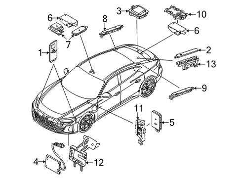 2022 Audi e-tron GT Antenna & Radio Diagram