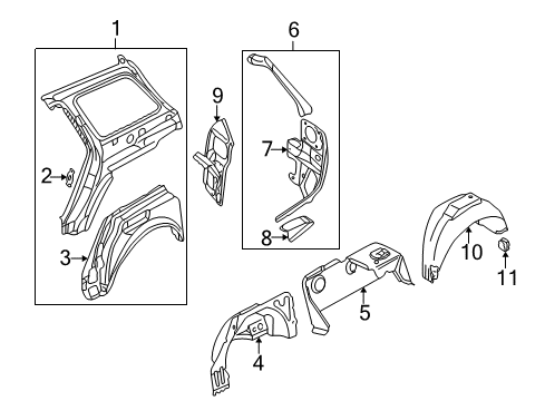 2002 Audi Allroad Quattro Filler Plate Diagram for 4B0-809-347