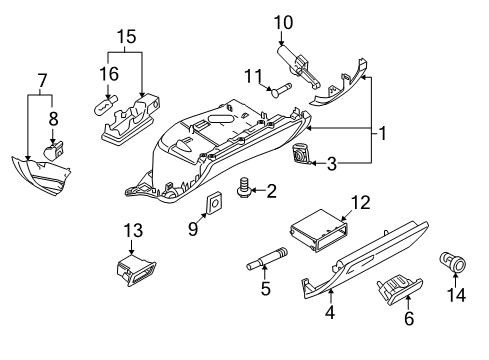 2014 Audi RS5 Glove Box Diagram
