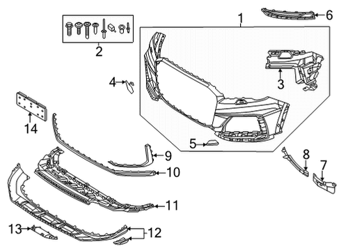 2020 Audi Q7 Bumper & Components - Front Diagram 3