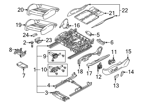 2023 Audi A6 allroad Lumbar Control Seats Diagram 3