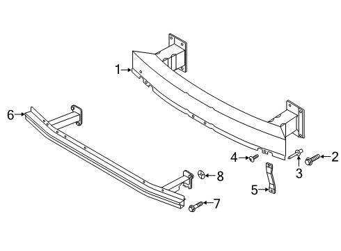 2019 Audi e-tron Quattro Bumper & Components - Front Diagram 2