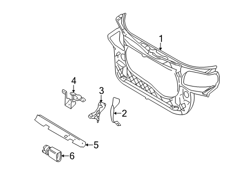 2005 Audi A4 Quattro Radiator Support Diagram 3