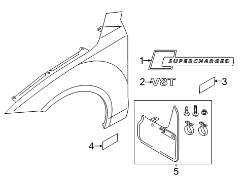 2016 Audi A7 Quattro Exterior Trim - Fender Diagram