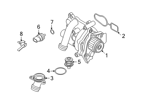 2009 Audi TT Water Pump Diagram 4