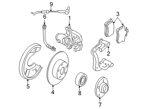 2001 Audi Allroad Quattro Anti-Lock Brakes Diagram