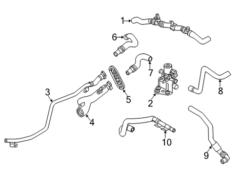 2025 Audi Q5 Heater Hose Diagram for 80B-819-332-E