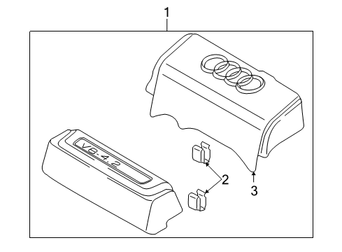 2010 Audi Q7 Engine Appearance Cover Diagram 3