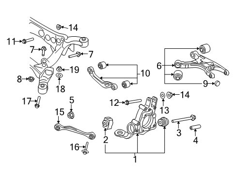 2015 Audi RS5 Knuckle Diagram for 8K0-505-432-AS