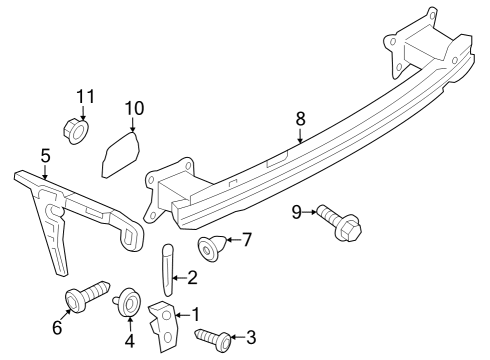 2017 Audi A4 Bumper & Components - Rear Diagram 4