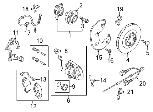 2014 Audi A6 Quattro Brake Components Diagram 2