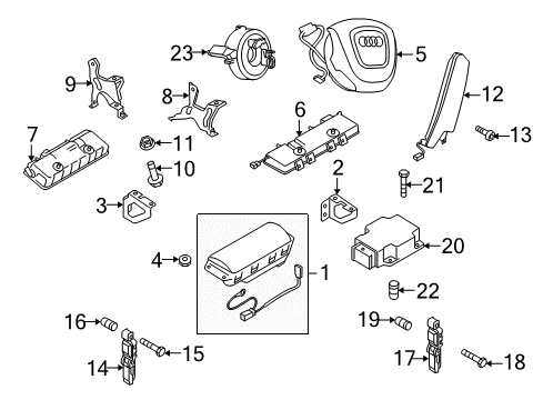 2009 Audi R8 Air Bag Components