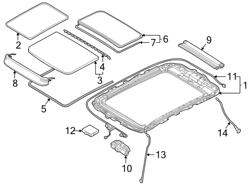 2025 Audi Q4 e-tron Sportback Sunroof Diagram