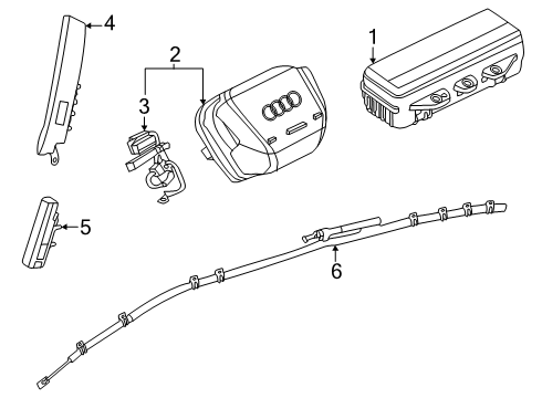2025 Audi SQ6 e-tron AIRBAG Diagram for 85H-880-741-F