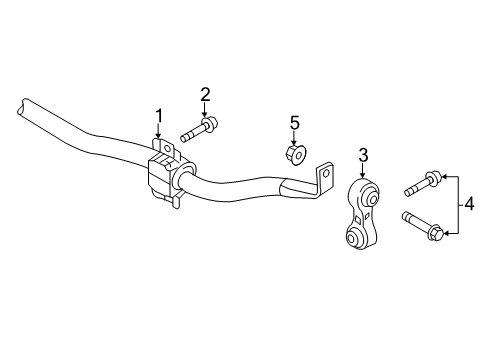 2012 Audi A6 Stabilizer Bar & Components Diagram 5