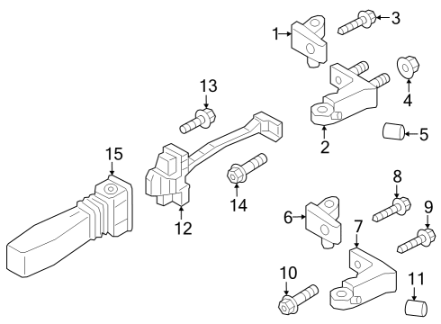 2024 Audi SQ8 e-tron Rear Door - Lock & Hardware Diagram 2