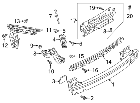 2021 Audi A6 Quattro Bumper & Components - Rear Diagram 3