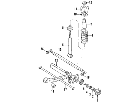 1997 Audi A6 Rear Suspension Components Diagram
