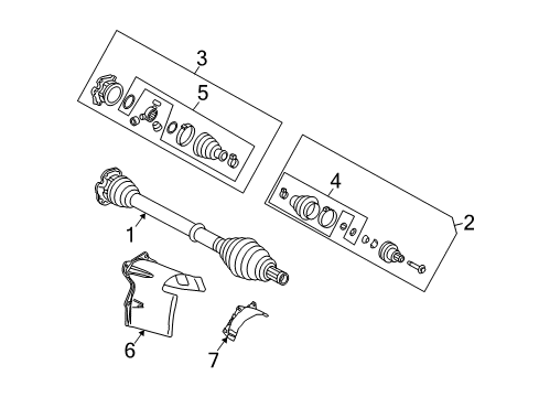 2010 Audi A6 Quattro Drive Axles - Front