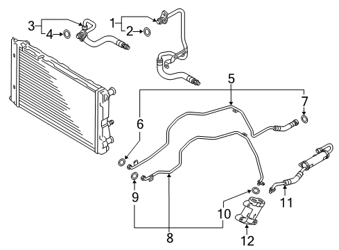 2012 Audi S4 Trans Oil Cooler Lines